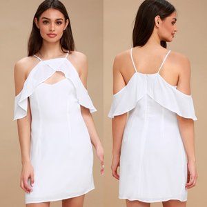 BB DAKOTA Kaless White Off-the-Shoulder Dress 4